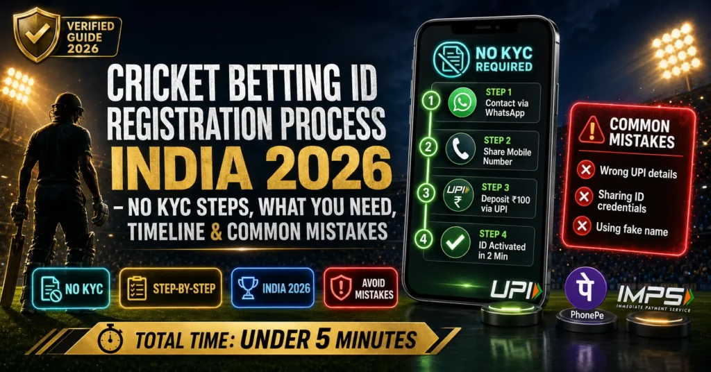 cricket betting id registration process india