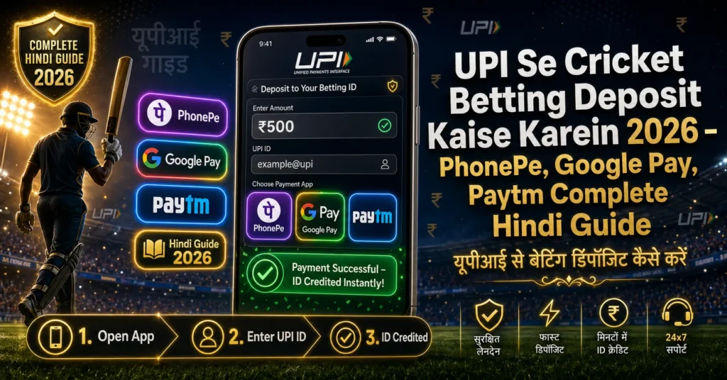 upi se cricket betting deposit kaise karein