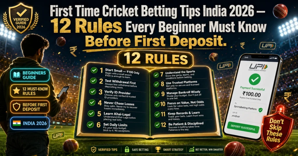 first time cricket betting tips